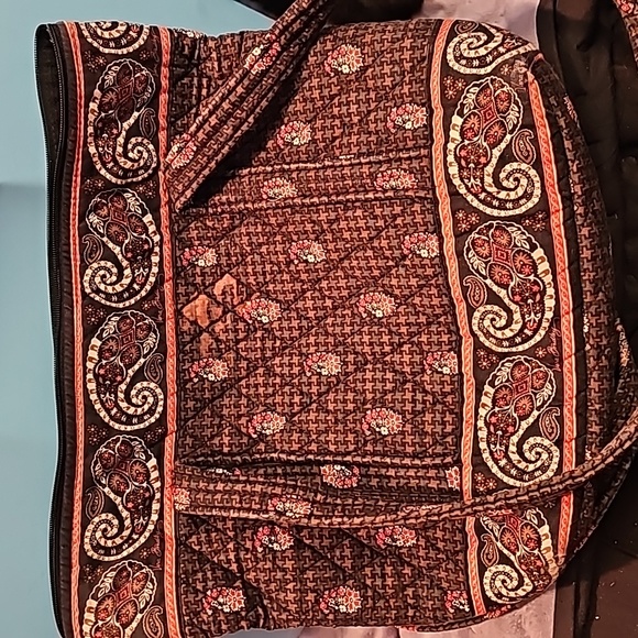 Vera Bradley brown tote, wallet, and cosmetic clutch - Picture 3 of 8